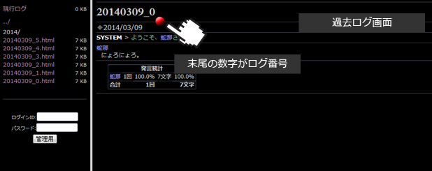 セッションログの作成手順４（確認）